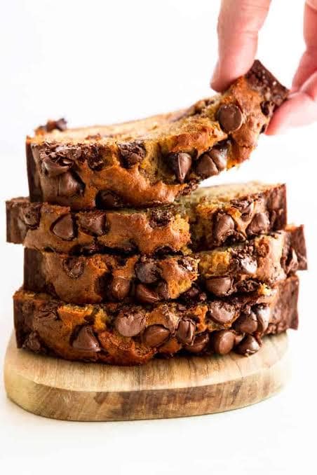 Gourmet banana-walnut-chocolate chip bread (roughly 3 pound loaf)