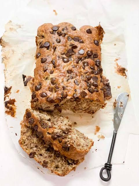 Gourmet banana-walnut-chocolate chip bread (roughly 3 pound loaf)