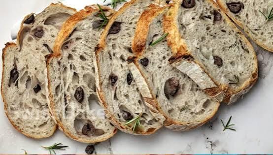 Gourmet Kalamata black olive-rosemary bread (roughly 3 pound loaf)